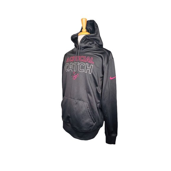 NFL Team Apparel Houston Texans The Crucial Catch Nike Hoodie Breast Cancer XL - Picture 2 of 9